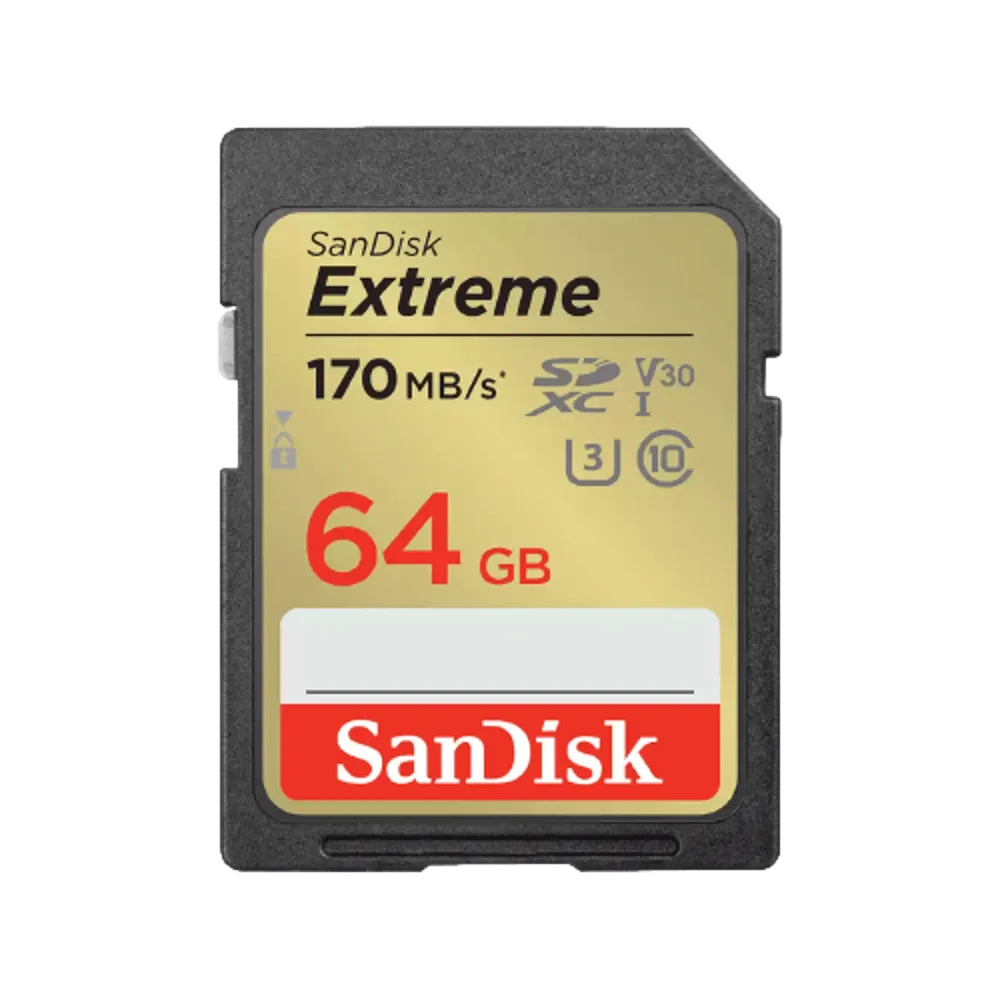 כרטיס זיכרון בנפח GB 64 S.D מבית SANDISK