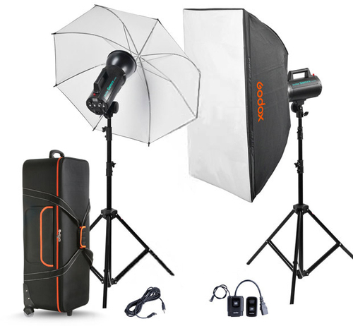 קיט 2 פלאשים סטודיו Godox E300f Dual Kit