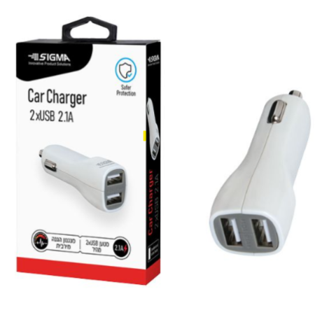 מטען USB לרכב, חיבור כפול 5V/2A