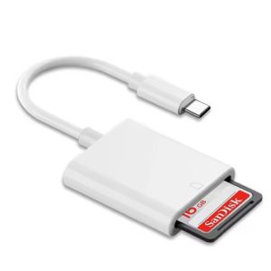 קורא כרטיסי זיכרון USB C SD  מתאם כרטיס מסוג C ל- SD עבור iPhone 15 USB C